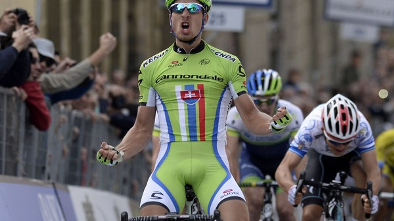 Takto sa Peter Sagan tešil z etapového víťazstva na pretekoch Tirreno - Adriatico.