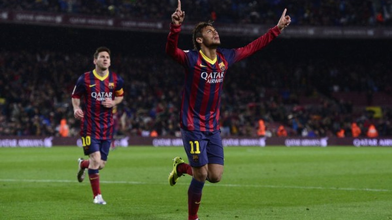 Dva góly Barcelony strelil Neymar.