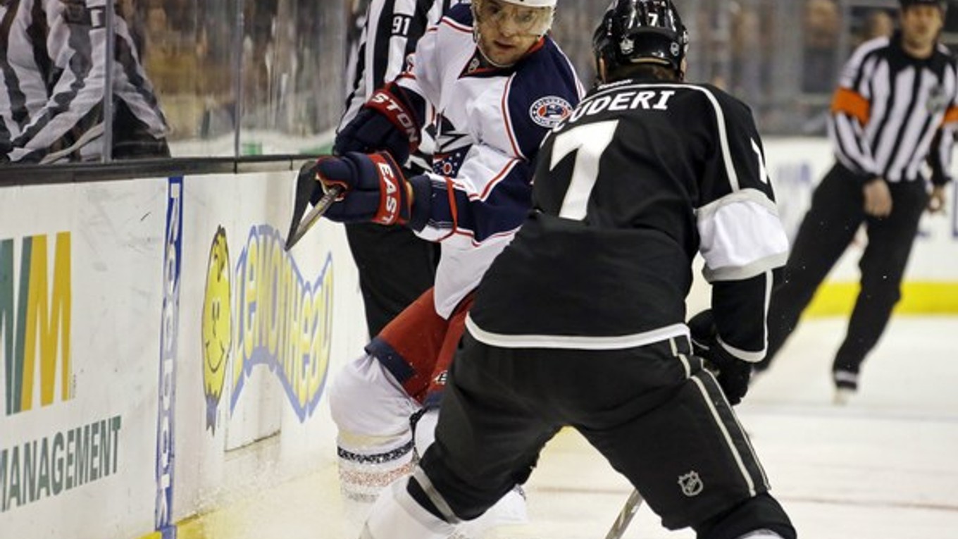 Marián Gáborík v bielom drese Columbusu.