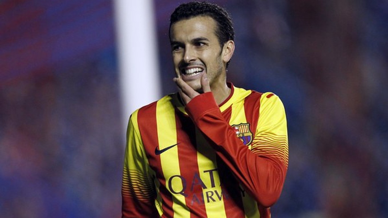 Pedro Rodriguez z FC Barcelona po šanci, ktorú nepremenil.