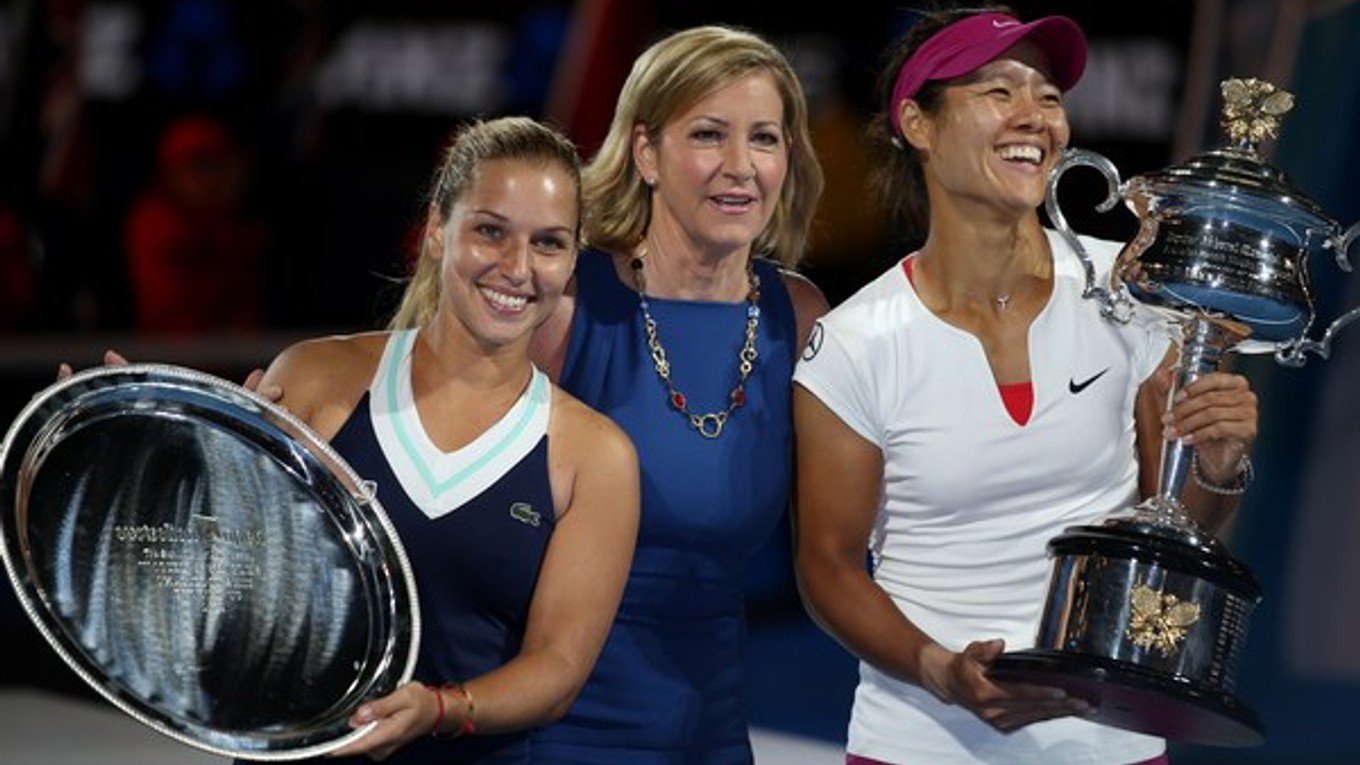 Dominika Cibulková, Chris Evertová a Na Li po finále Australian Open.