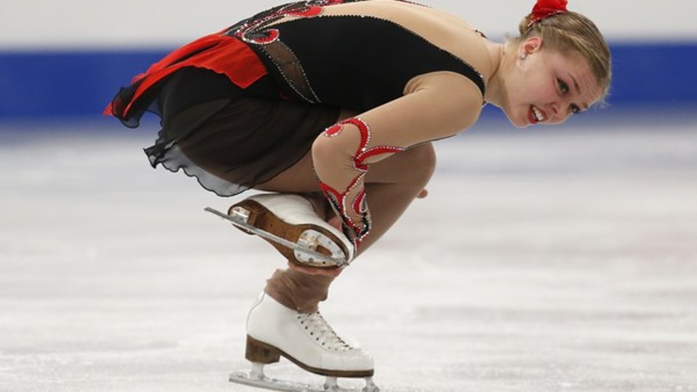 Nicole Rajičová počas voľnej jazdy na majstrovstvách Európy v krasokorčuľovaní v Budapešti.