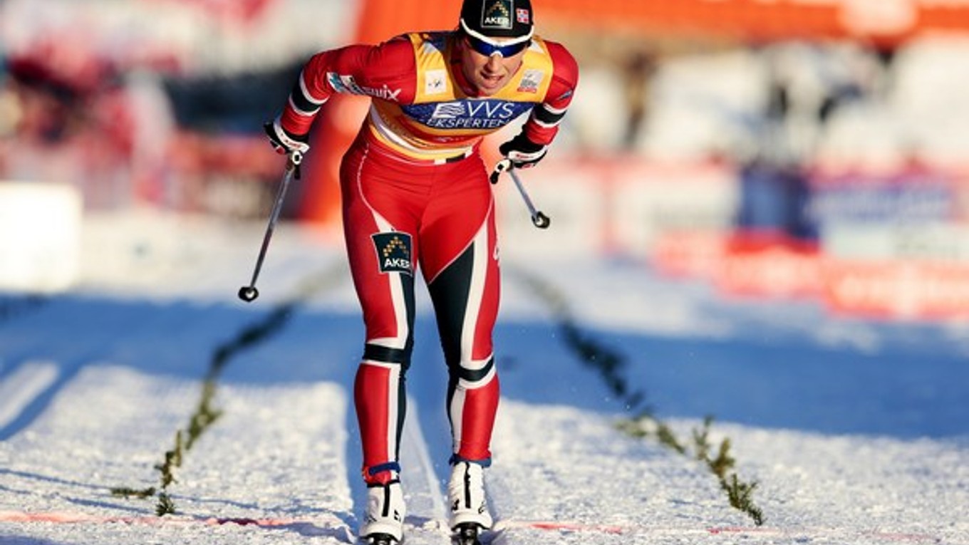 Členka víťaznej štafety Marit Björgenová.