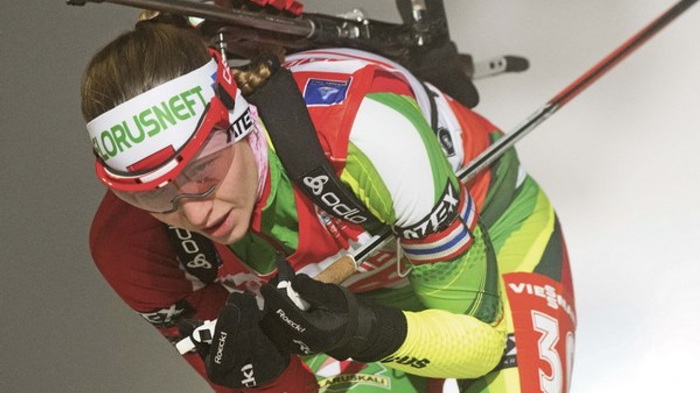 Bieloruská biatlonistka Darja Domračevová.