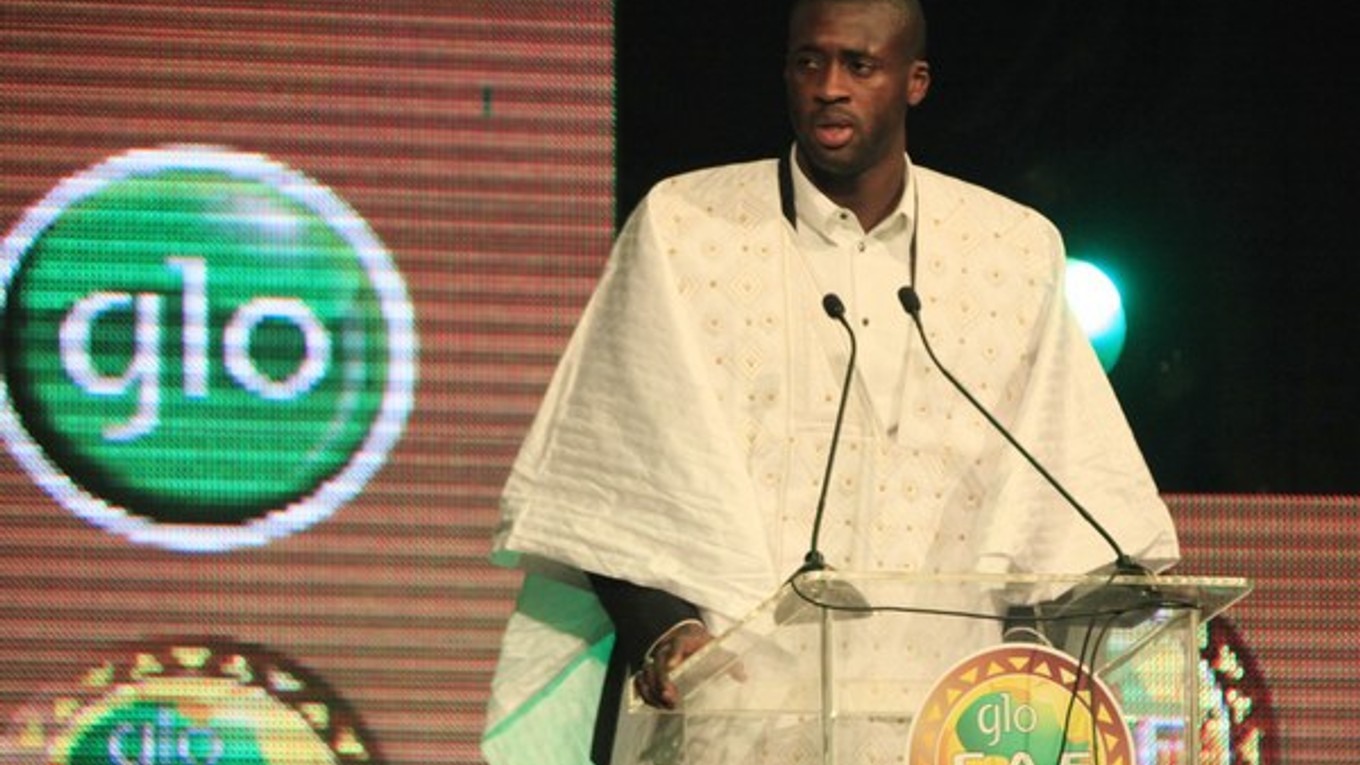 Yaya Toure na vyhlásení v nigérijskom Lagose.