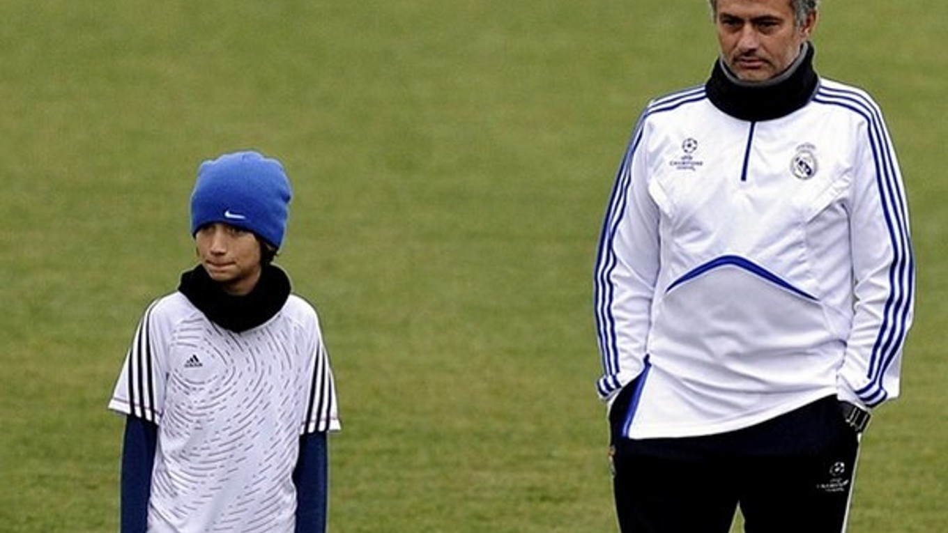 JOsé Mourinho a jeho syn Mario.