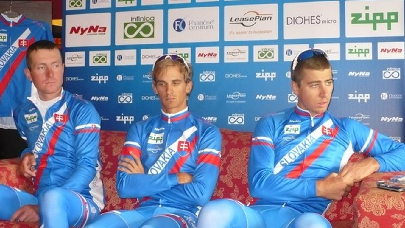 Sprava: Cyklisti Peter Sagan, Peter Velits a Matej Jurčo.