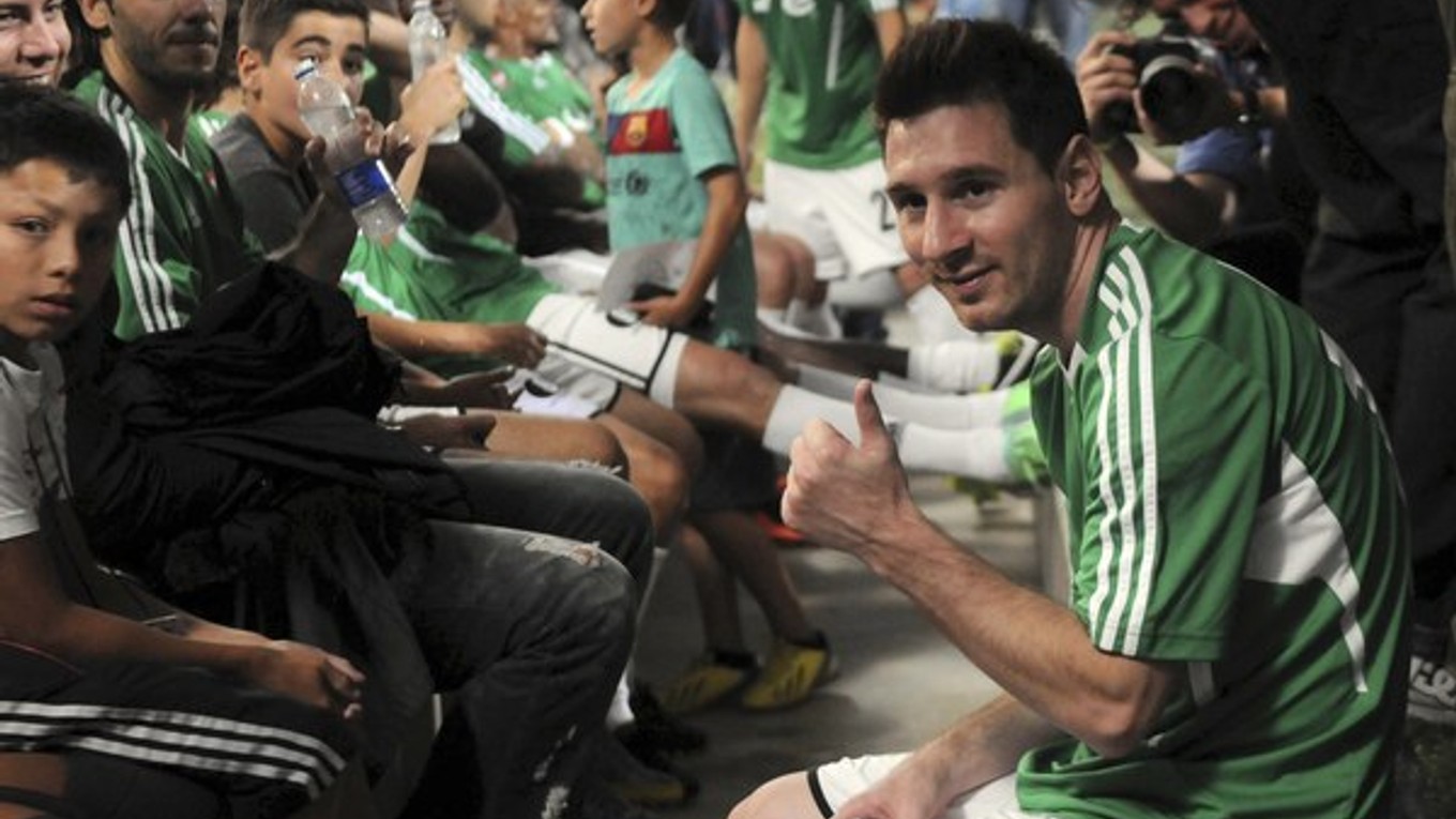 Lionel Messi počas svojho zápasu v Medelline.