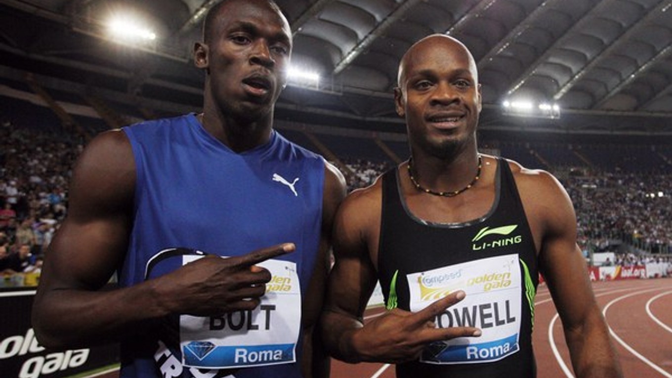 Usain Bolt (vľavo) a Asafa Powell