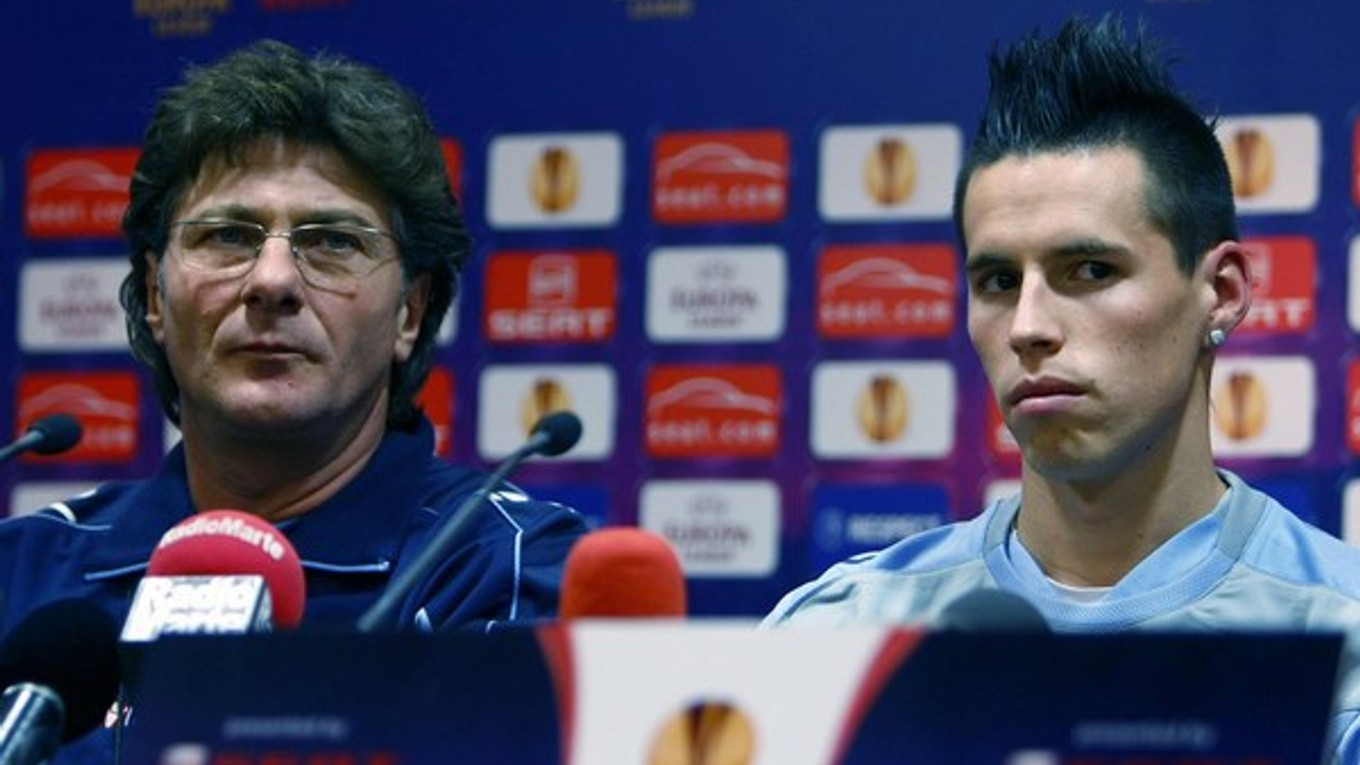 Mazzarri a Hamšík.