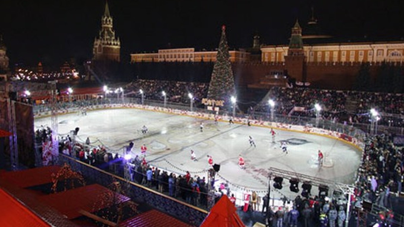 Zápas hviezd KHL v januári 2009 v Moskve.