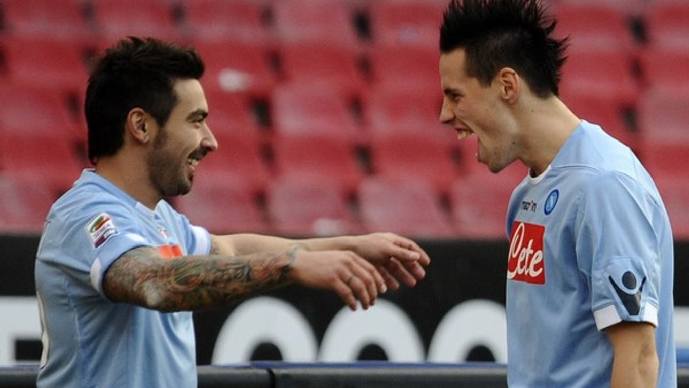 Hamšík a Lavezzi ešte v drese Neapola.