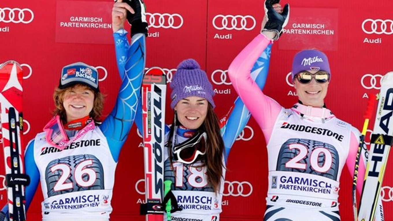 Američanka Laurenne Rossová, Slovinka Tina Mazeová a Nemka Maria Höflová-Rieschová (zľava).
