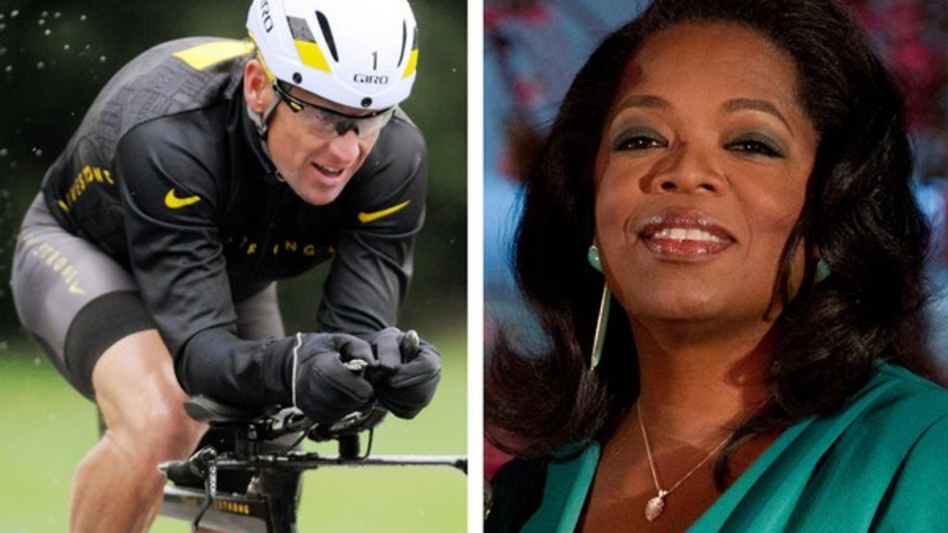 Oprah Winfreyová a Lance Armstrong.