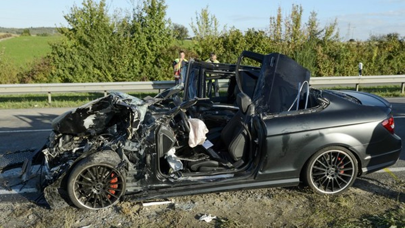 Auto Borisa Vukčeviča po nehode.