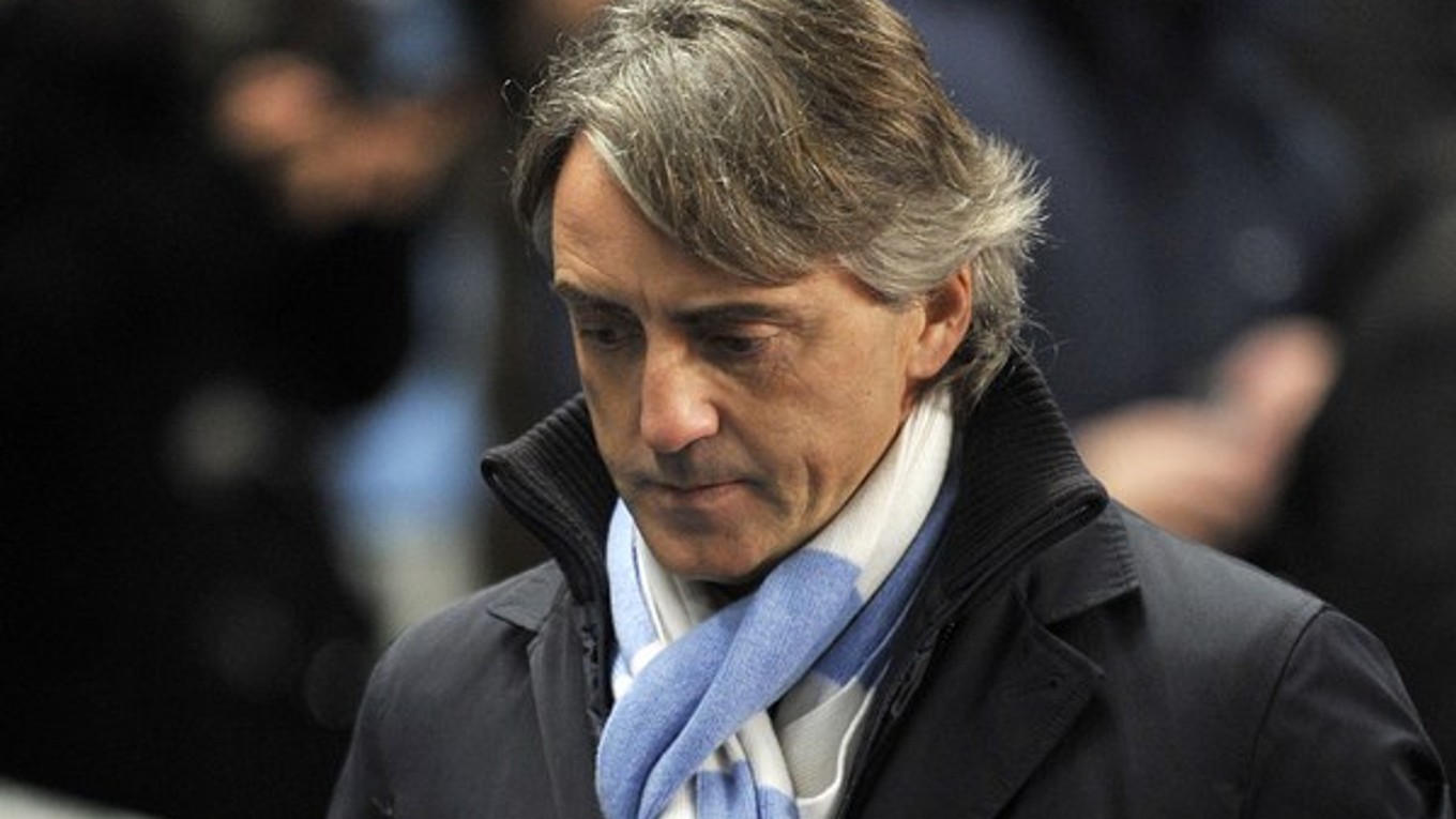 Tréner Manchestru City Roberto Mancini.