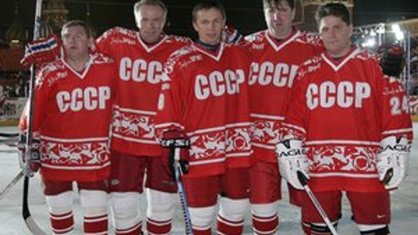 Najslávnejšia ruská hokejová päťka – Vladimir Krutov (zľava), Viačeslav Fetisov, Igor Larionov, Alexej Kasatonov a Sergej Makarov.