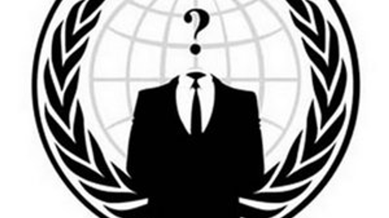 Logo hackerskej skupiny Anonymous.