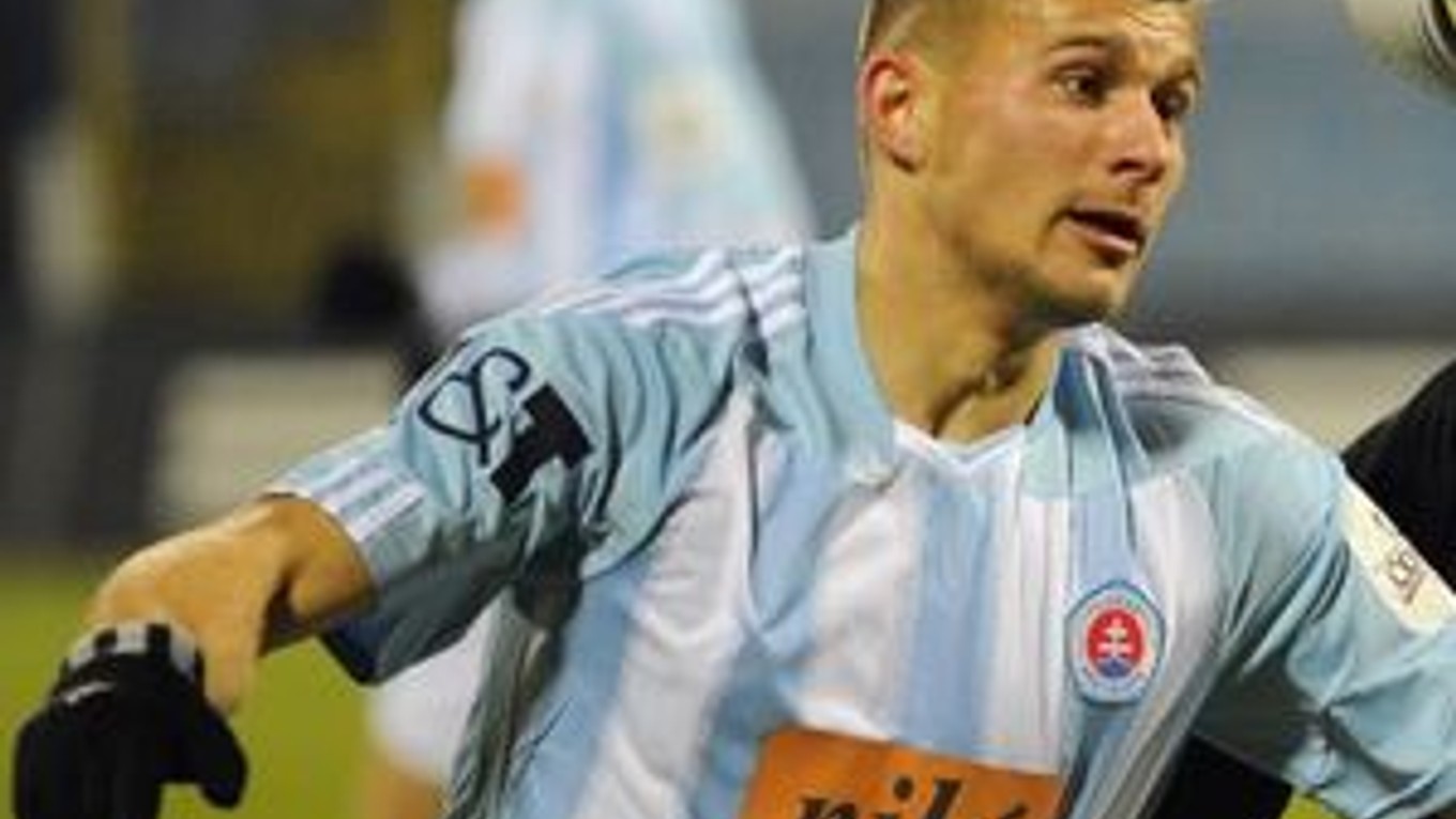 Miloš Lačný ešte v drese Slovana Bratislava.