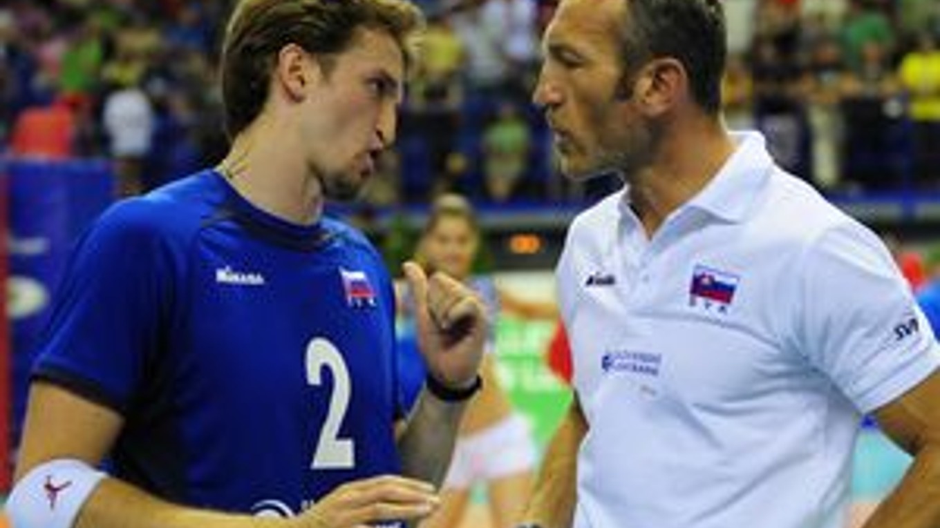 Michal Masný v rozhovore s trénerom Emanuelem Zaninim.