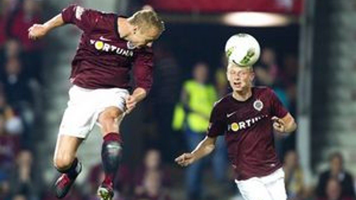 Gólova hlavička Jiřího Jarošíka.