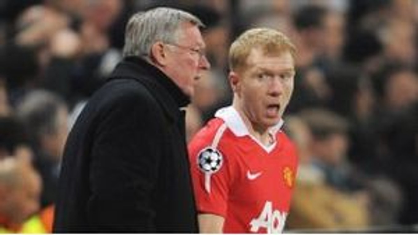 Alex ferguson (vľavo) a Paul Scholes