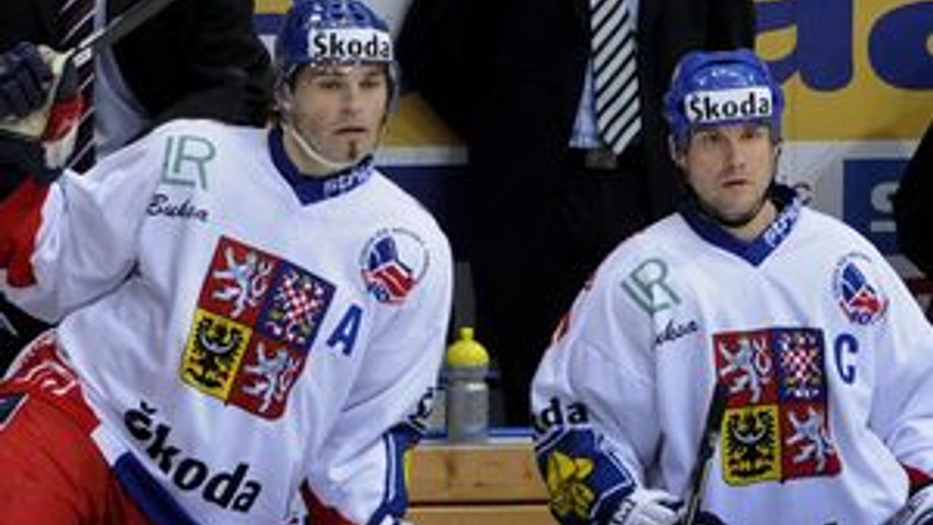 Martin Straka (vpravo) a Jaromír Jágr.