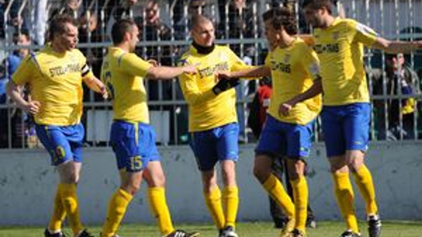 Futbalisti Košíc v zápase s Prešovom.