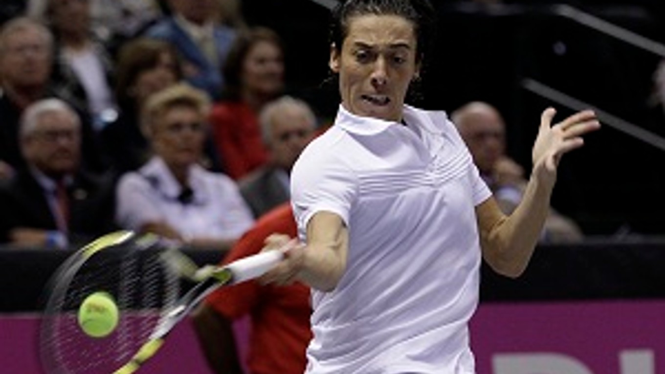 Francesca Schiavoneová vo finále Fed Cupu 2010.