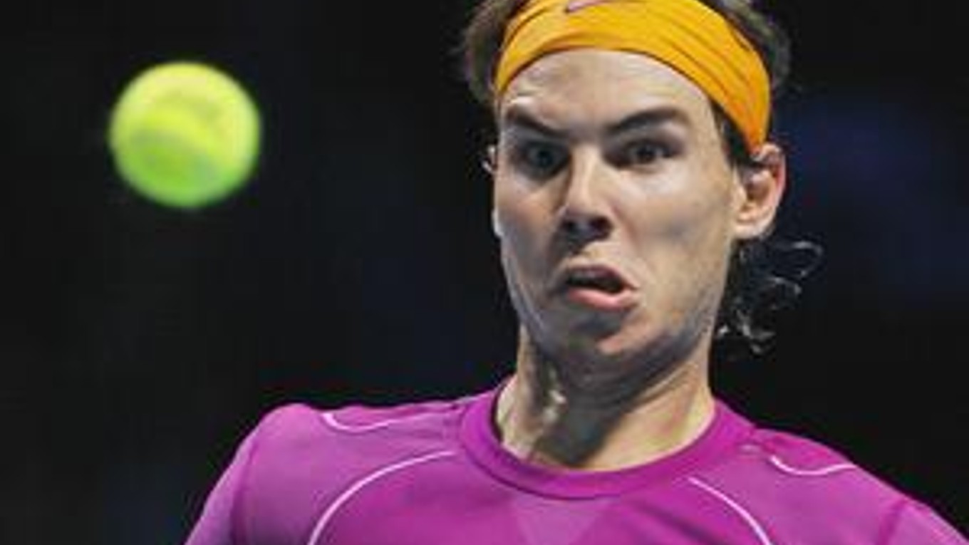 Rafael Nadal počas zápasu s Novakom Djokovičom.