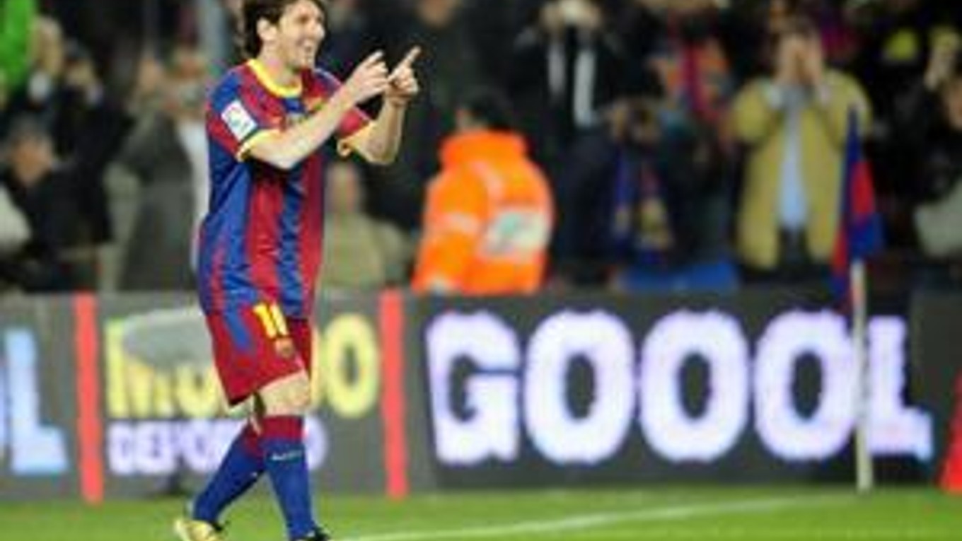 Lionel Messi strelil Realu Sociedad dva góly.