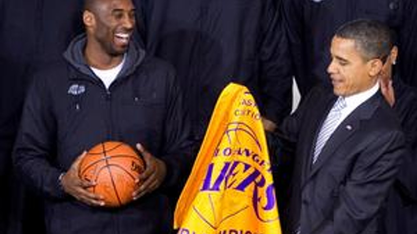 Americký prezident Barack Obama a Kobe Bryant.