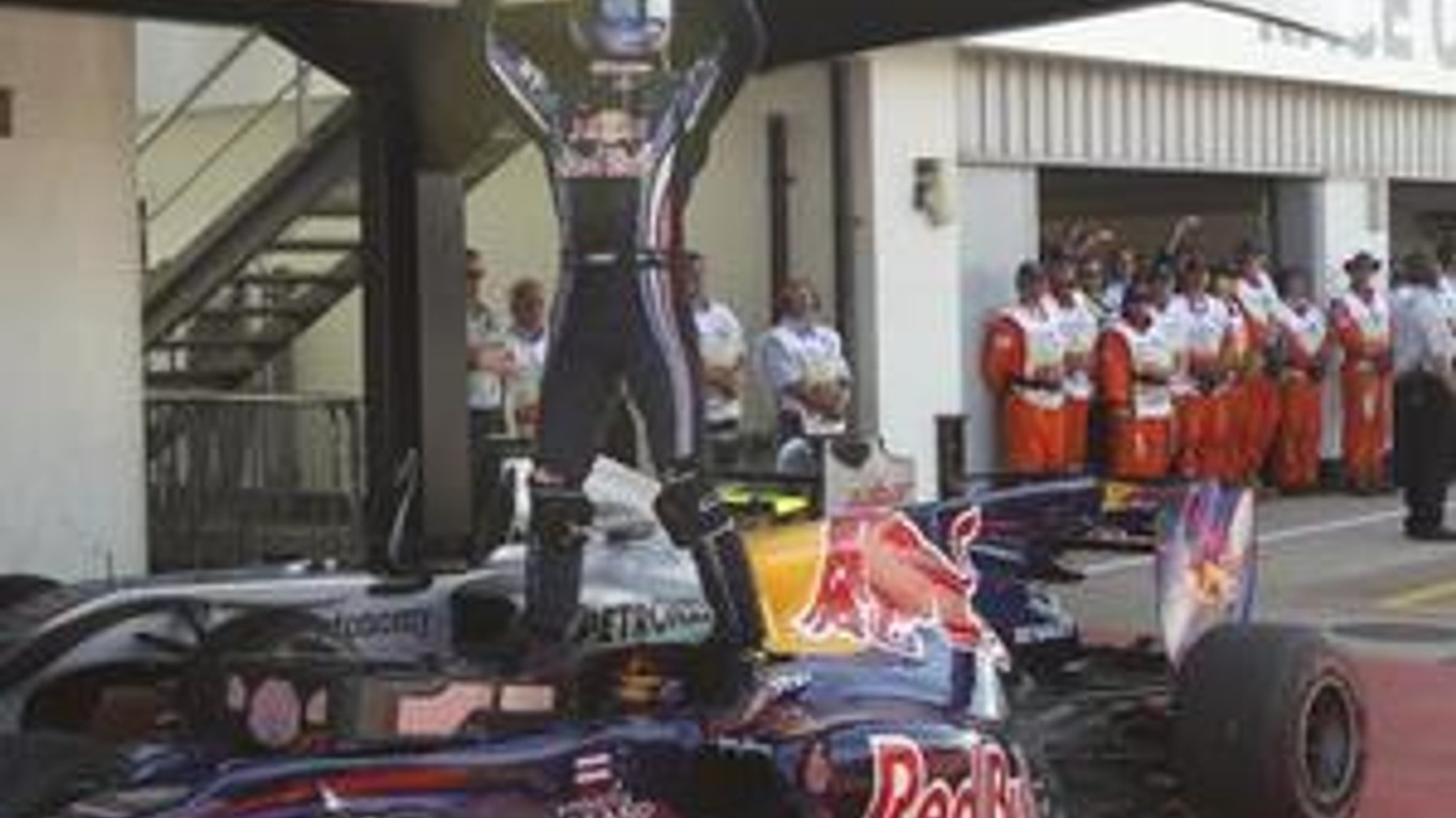 Víťazná radosť Marka Webbera