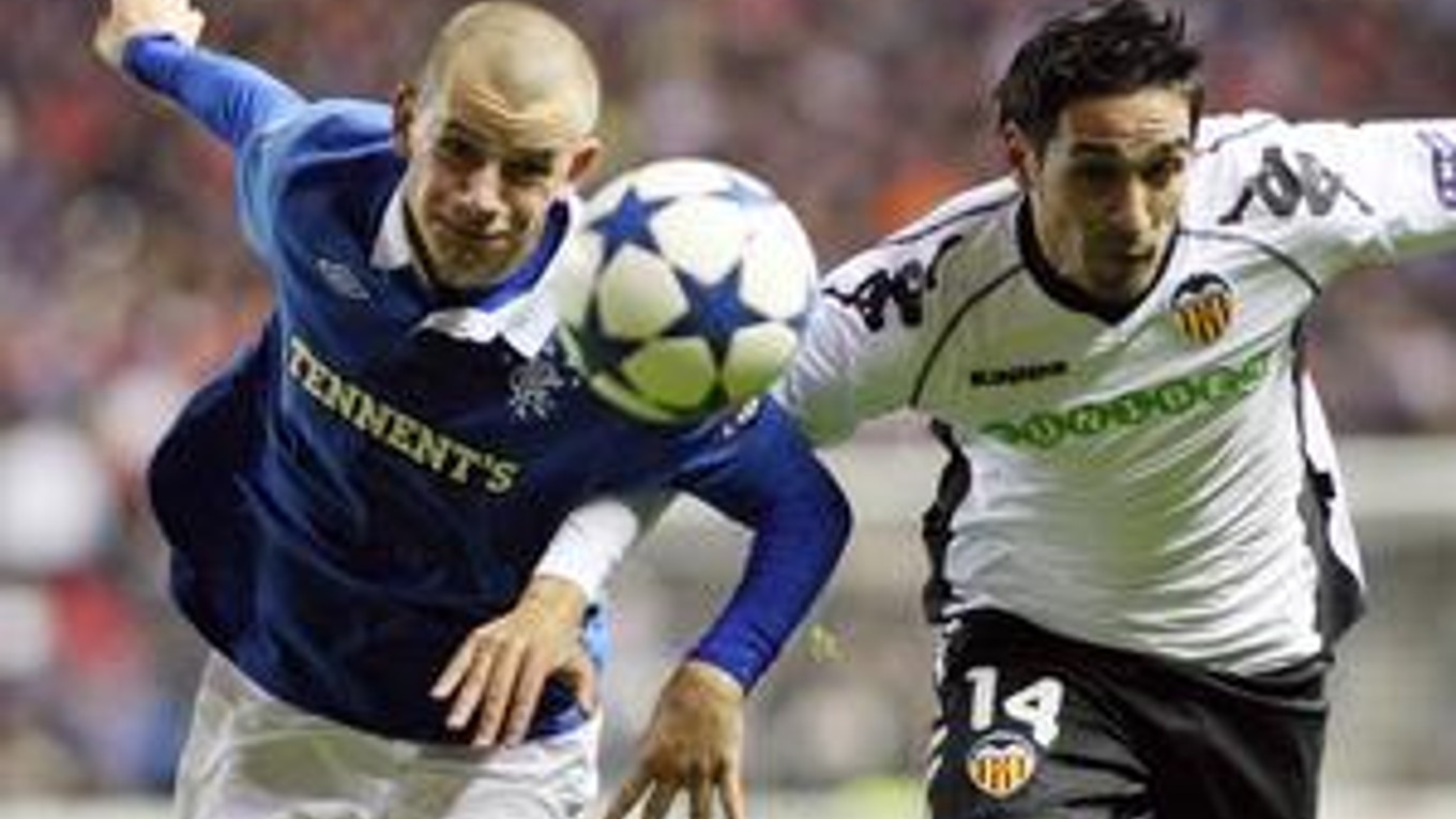 Vladimír Weiss v drese Rangers.