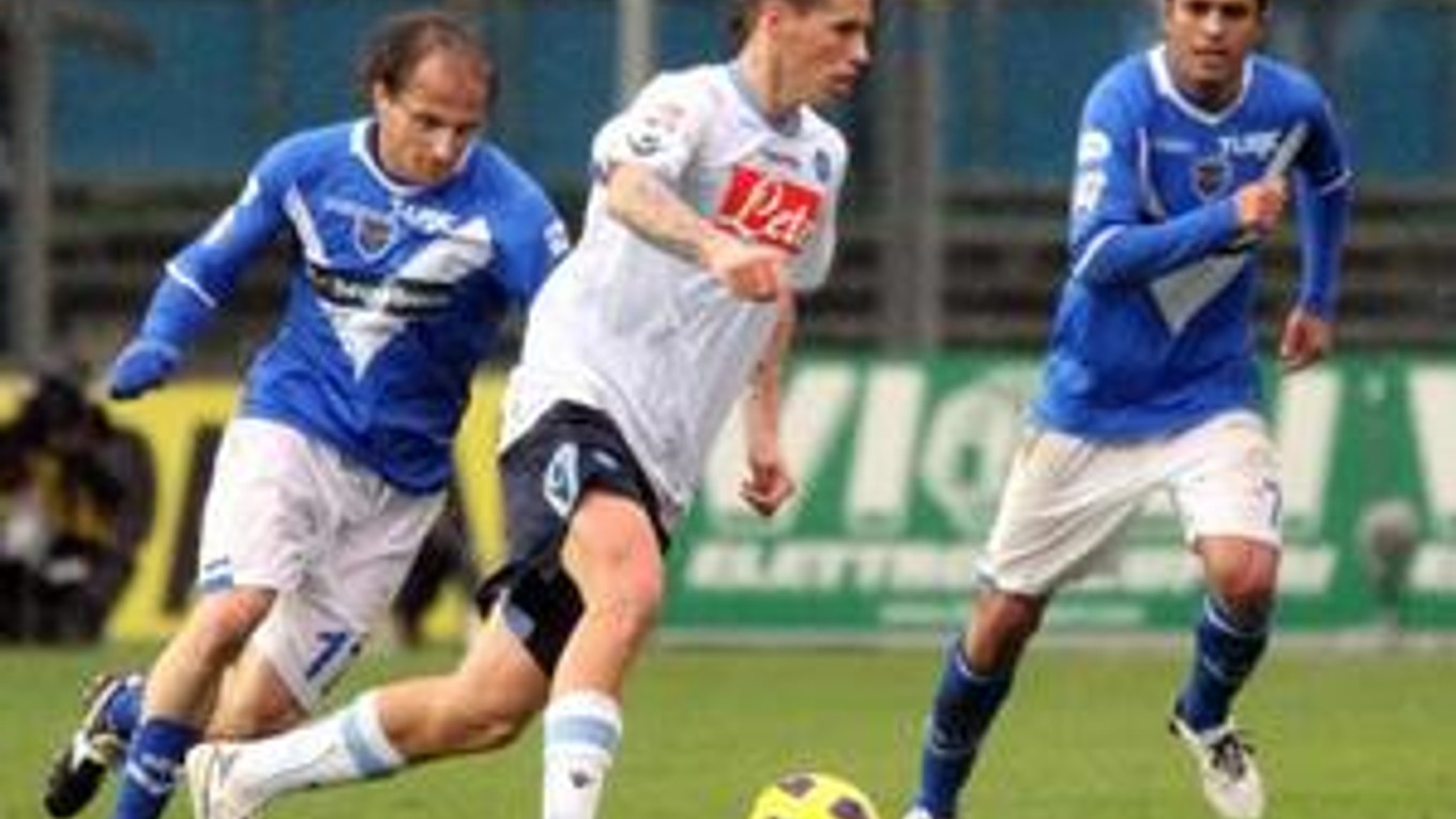 Marek Hamšík v zápase proti Bari.
