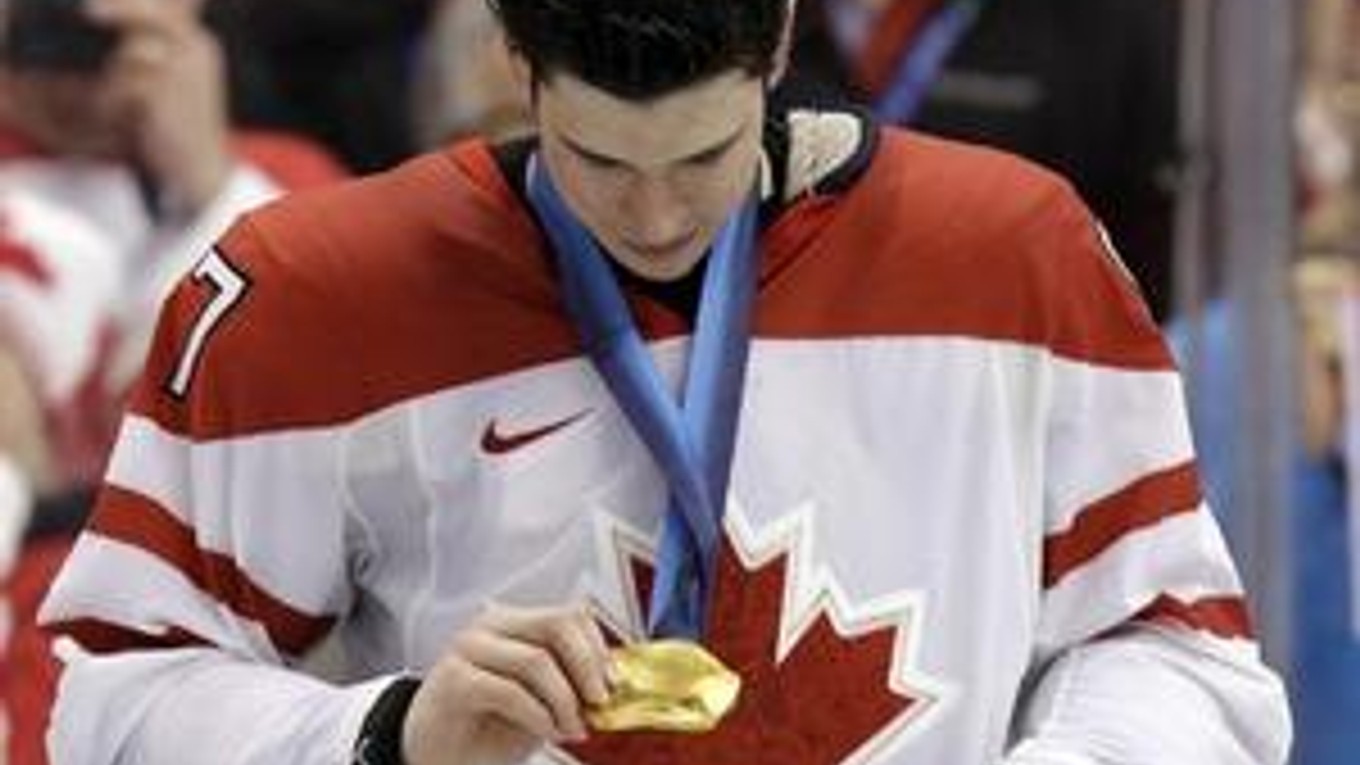 Sidney Crosby so zlatou olympijskou medailou.