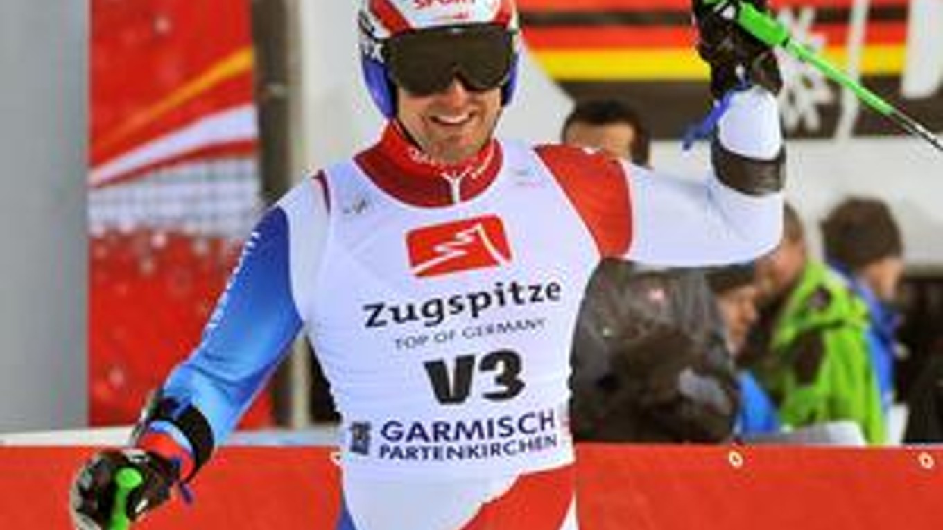 Daniel Albrecht po absolvovaní obrovského slalomu v Garmisch-Partenkirchene.