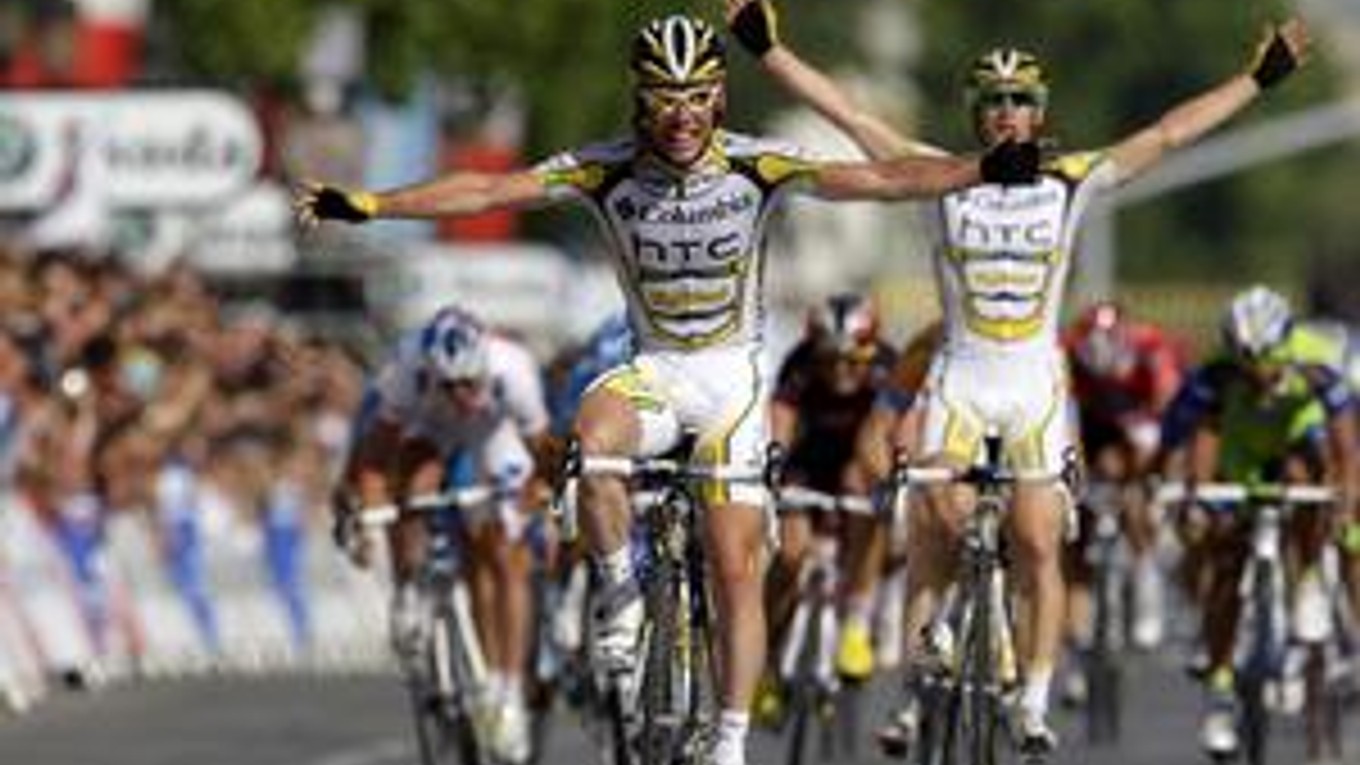 Najlepším špurtérom súčasnosti je Brit Mark Cavendish (v popredí).