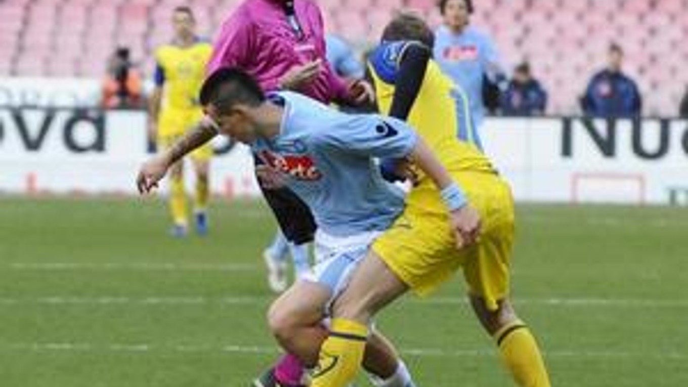 Marek Hamšík v zápase proti Chievu Verona.