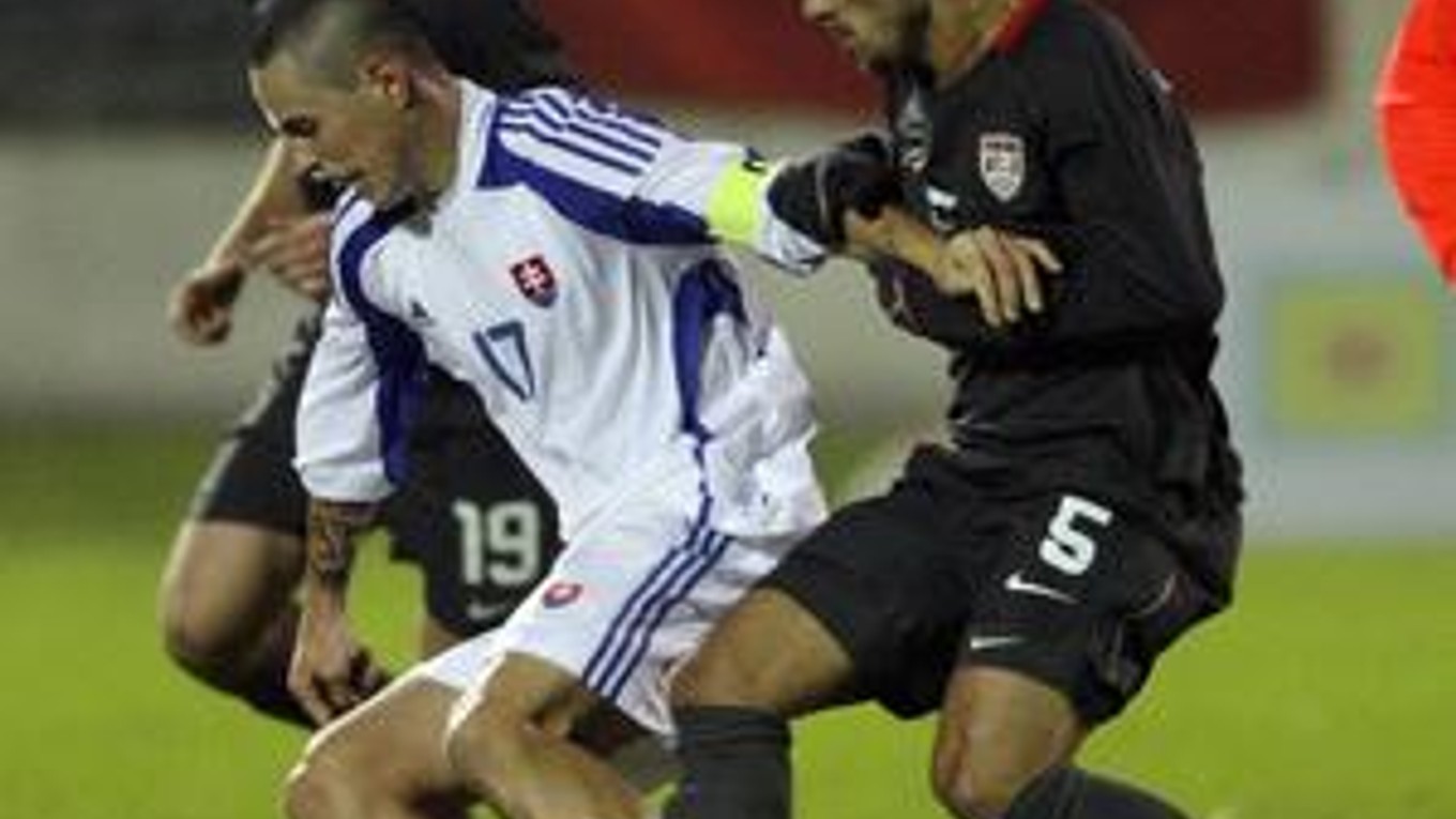 Marek Hamšík (v bielom) v prípravnom medzištátnom stretnutí proti USA.