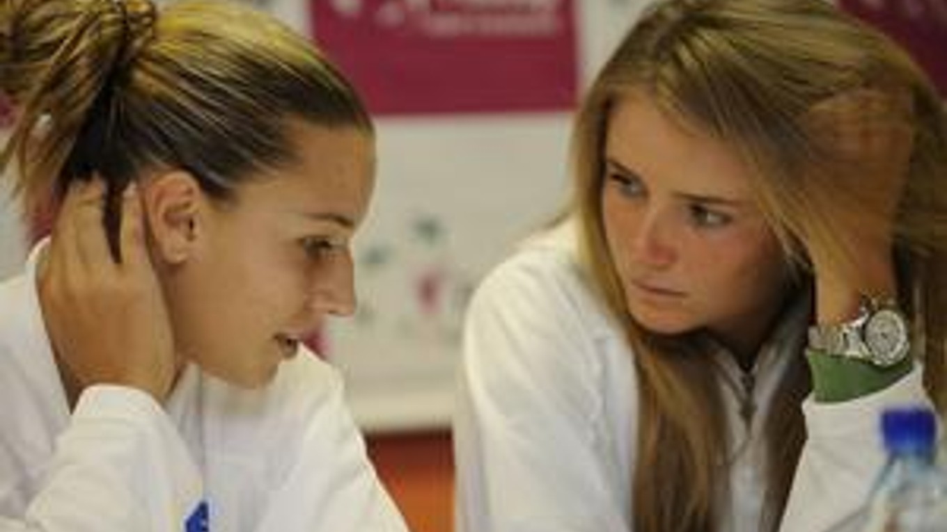 Dominika Cibulková s Danielou Hantuchovou