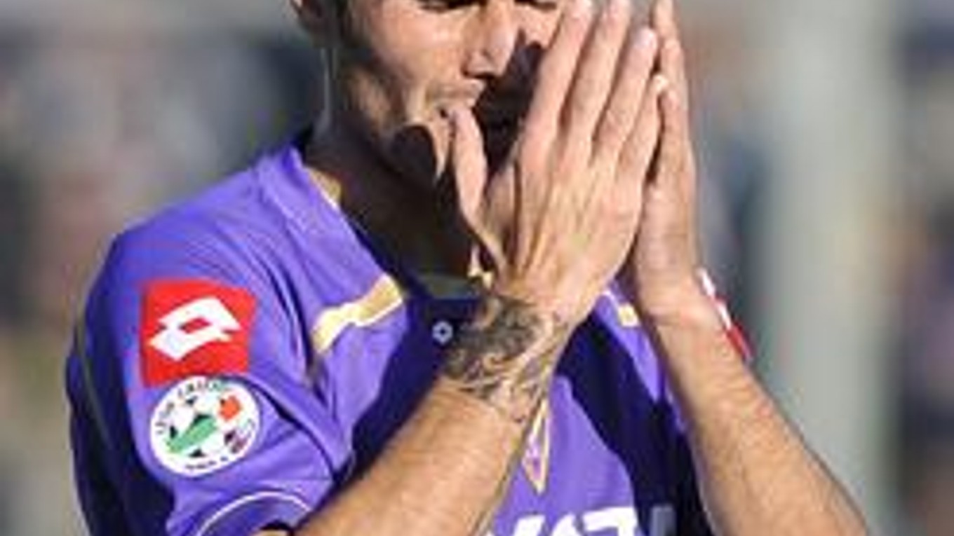 Adrian Mutu z AC Fiorentina.
