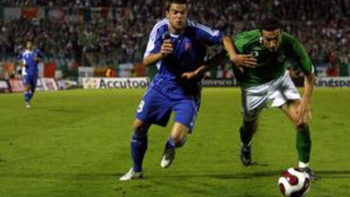 Filip Šebo v drese slovenskej reprezentácie.