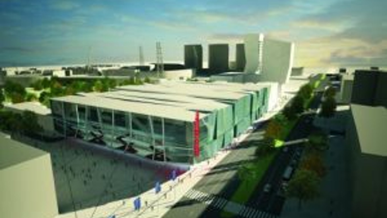 Na snímke vizualizácia k prestavbe Zimného štadióna Ondreja Nepelu v bratislavskej mestskej časti Nové Mesto pre potreby usporiadania Majstrovstiev sveta v ľadovom hokeji 2011 v Bratislave 24. septembra 2008.