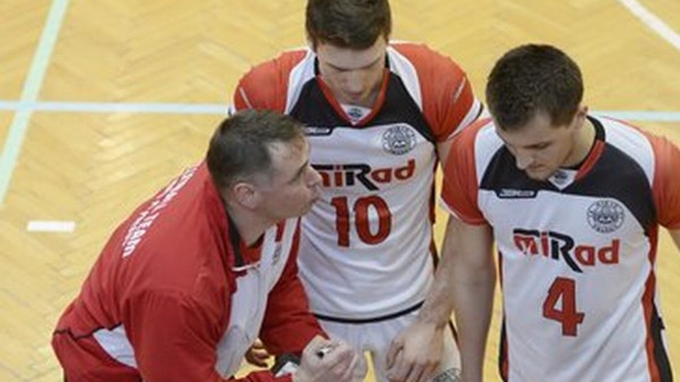 Prešovské trio z Európskych hier - tréner Ľuboslav Šalata a hráči Ľuboš Macko a Marcel Lux.