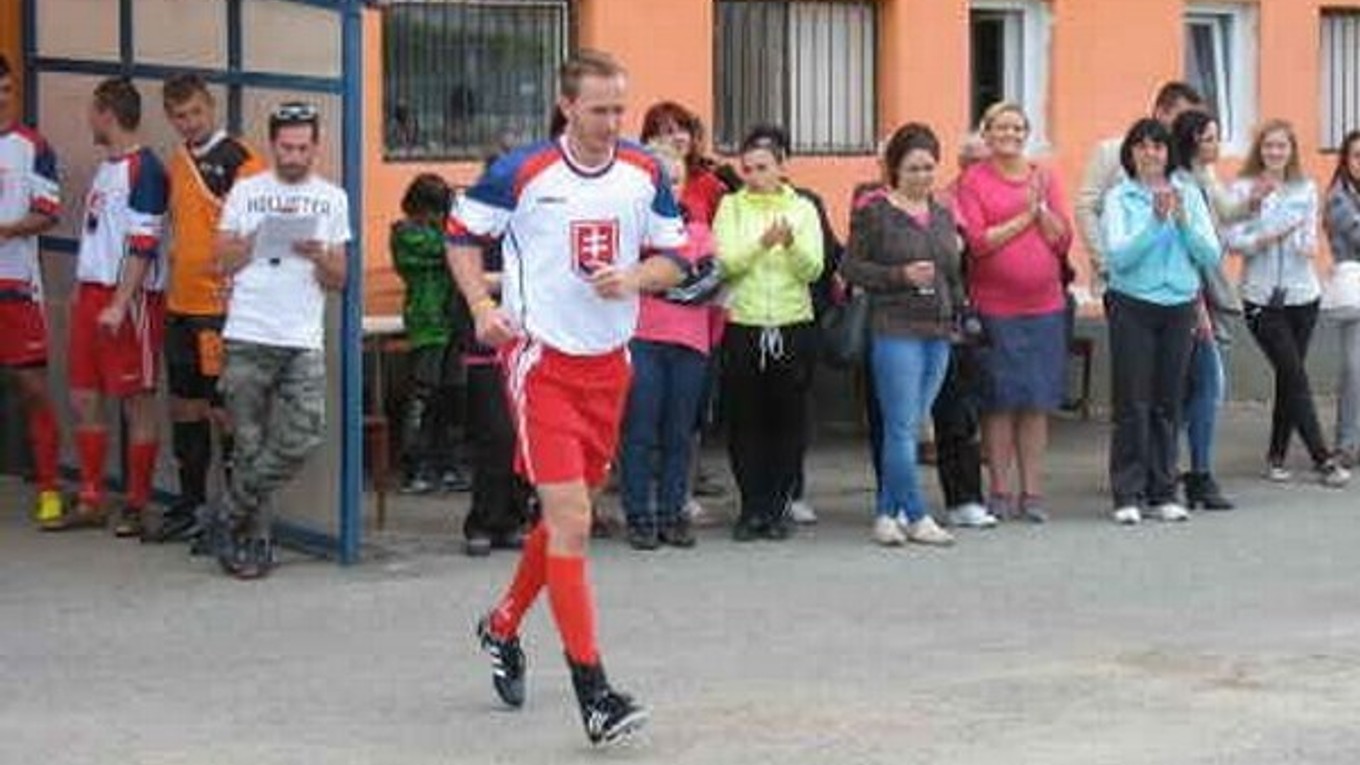 Martin Marinčin. Na futbale v Sabinove.
