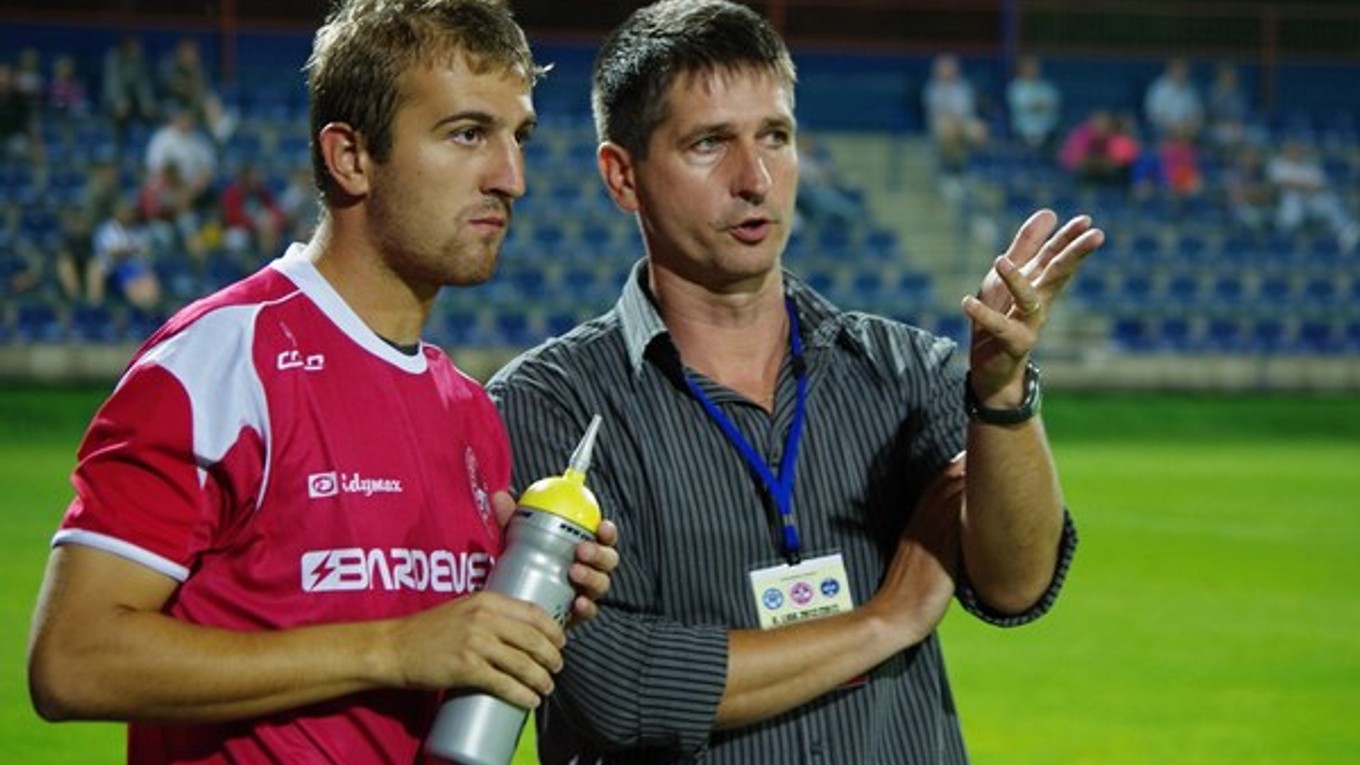 Tréner Bardejova Rastislav Kica.