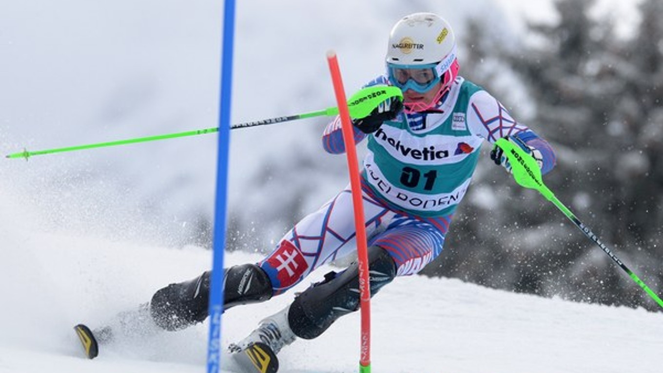 Adam Žampa. V Adelbodene obsadil 23. miesto v slalome.