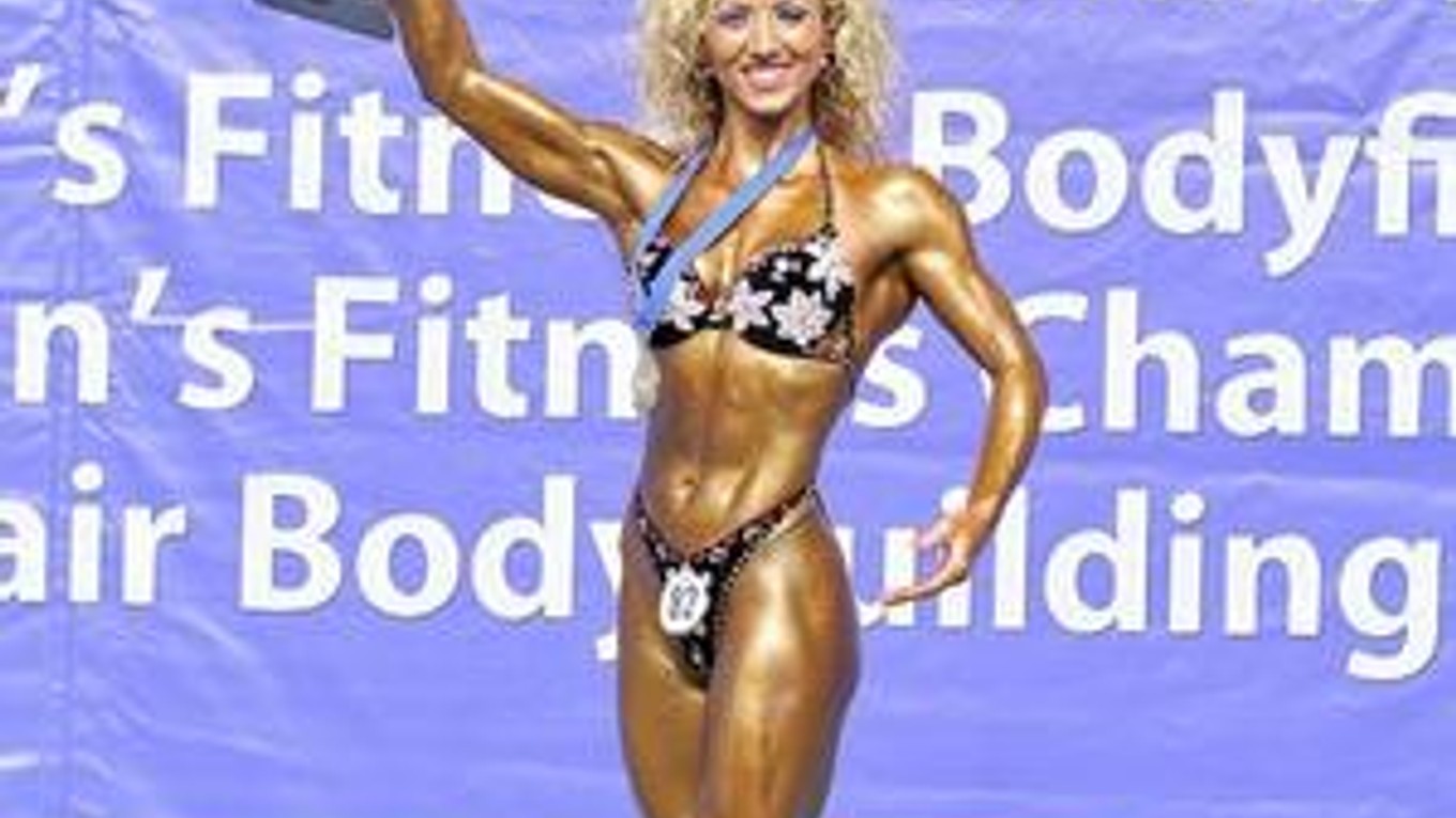 Víťazka. Natália Lenártová-Révajová na pódiu v Taliansku.