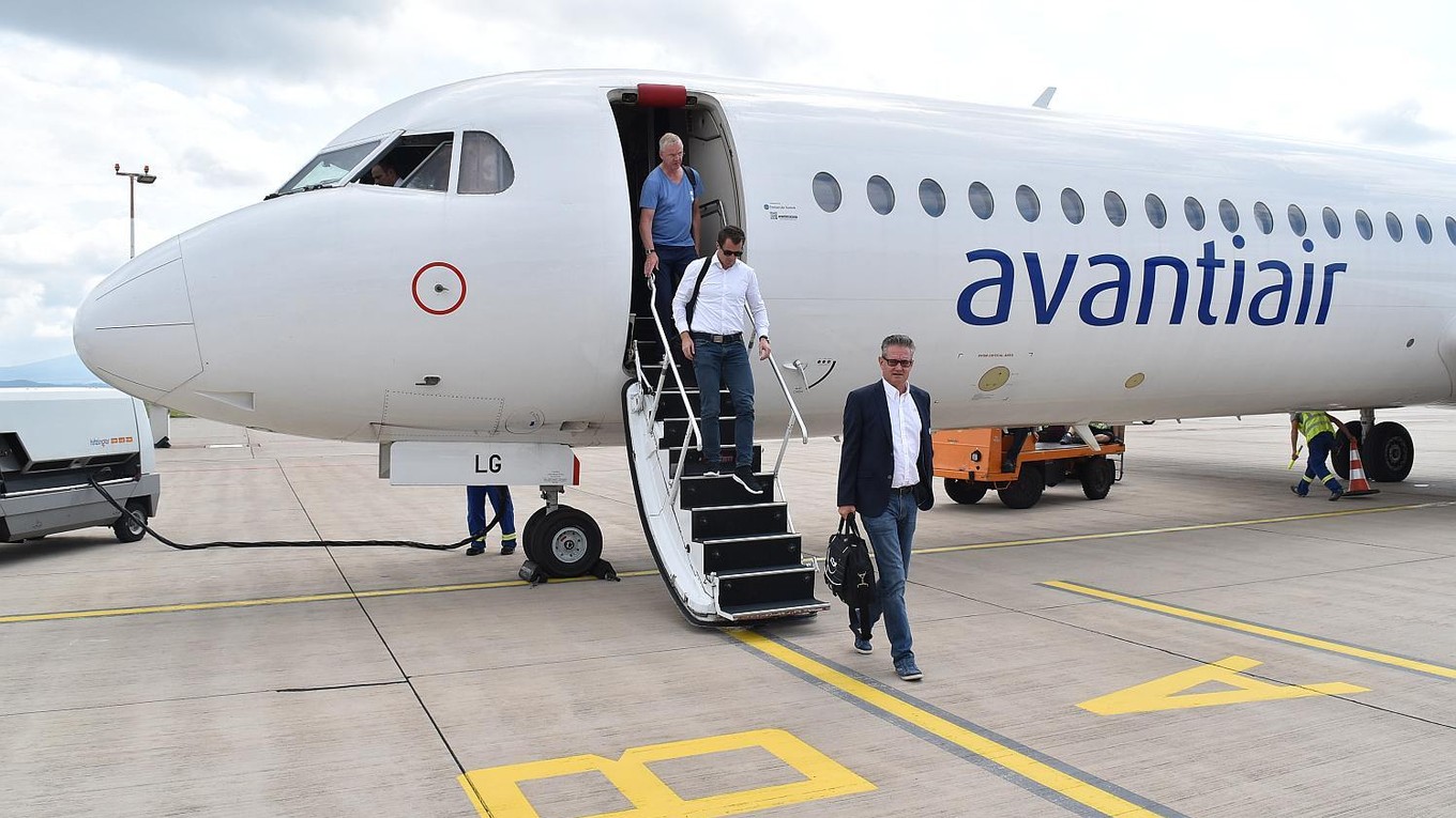 Prílet hokejistov SC Bern do Košíc na zápas Ligy majstrov.